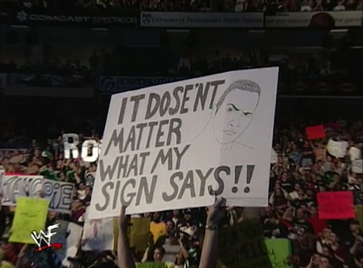 Wrestling Crowd Signs The Weird Messages Fans Have Shown On Tv